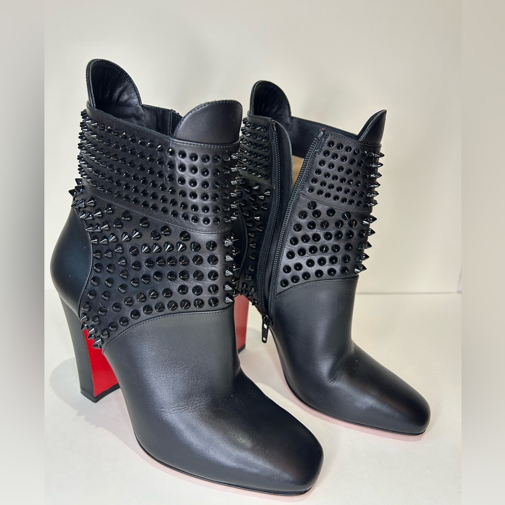 Christian Louboutin Boots Praguoise 100 Spike Booties Calf Leather EU “38 1/2”